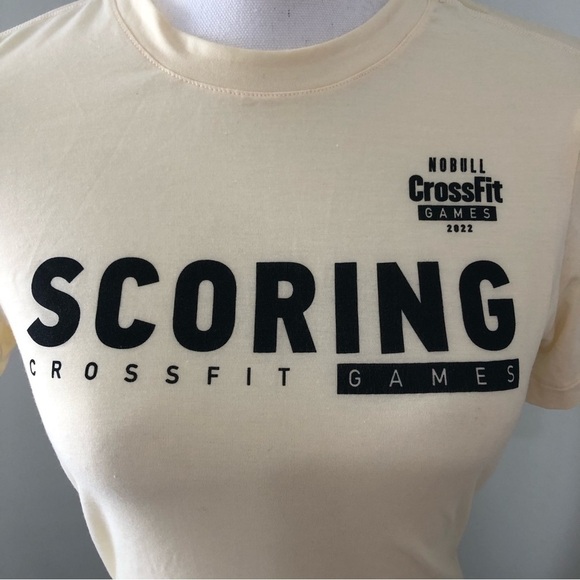 NO BULL Scoring CrossFit Game Event Tshirt Light Yellow Size Small - Picture 2 of 5